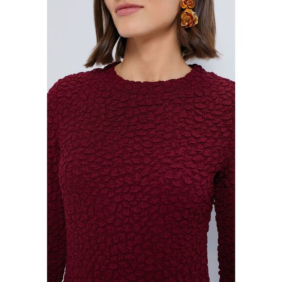 HYACINTH HOUSE Maroon Textured Madison Maxi Dress Size XS NWT - Picture 6 of 8